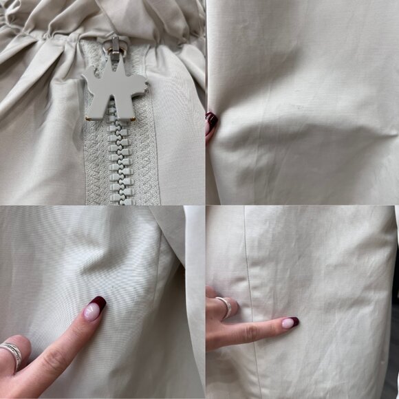 $3800 NWD Moncler Ivory Beaded Embellished Floral Full Zip Jacket size 1/S/M - Picture 12 of 15